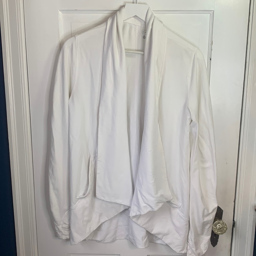 Relisted - Coolibar Women’s White Sun Wrap Cardigan  Jacket UPF 50+ Size M